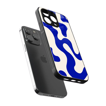 Blue Drift sleek iphone 16 pro max cover with tempered glass back and TPU edges