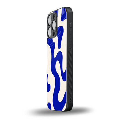 Blue Drift iphone 16 pro max mobile cover | shockproof glass phone case