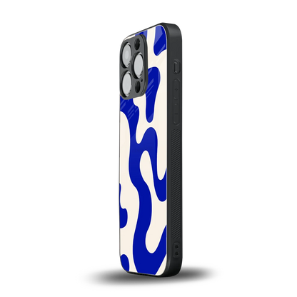 Blue Drift iphone 16 pro mobile cover | shockproof glass phone case