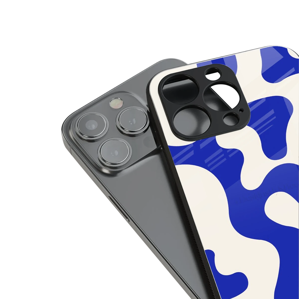 Blue Drift stylish phone case for iphone 17 pro max | glossy glass and slim fit