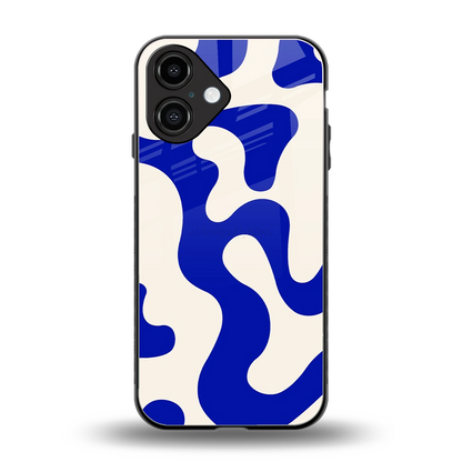 Blue Drift back phone cover | glass case for iphone 16