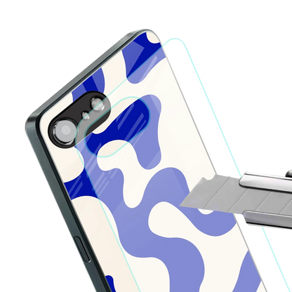 Blue Drift stylish phone case for iphone 16e | glossy glass and slim fit