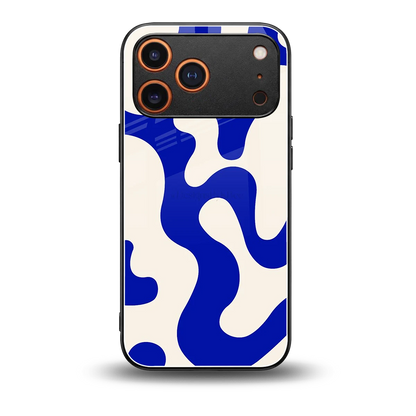 Blue Drift back phone cover | glass case for iphone 17 pro max