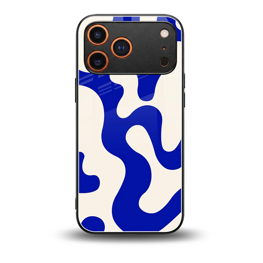 Blue Drift back phone cover | glass case for iphone 17 pro max