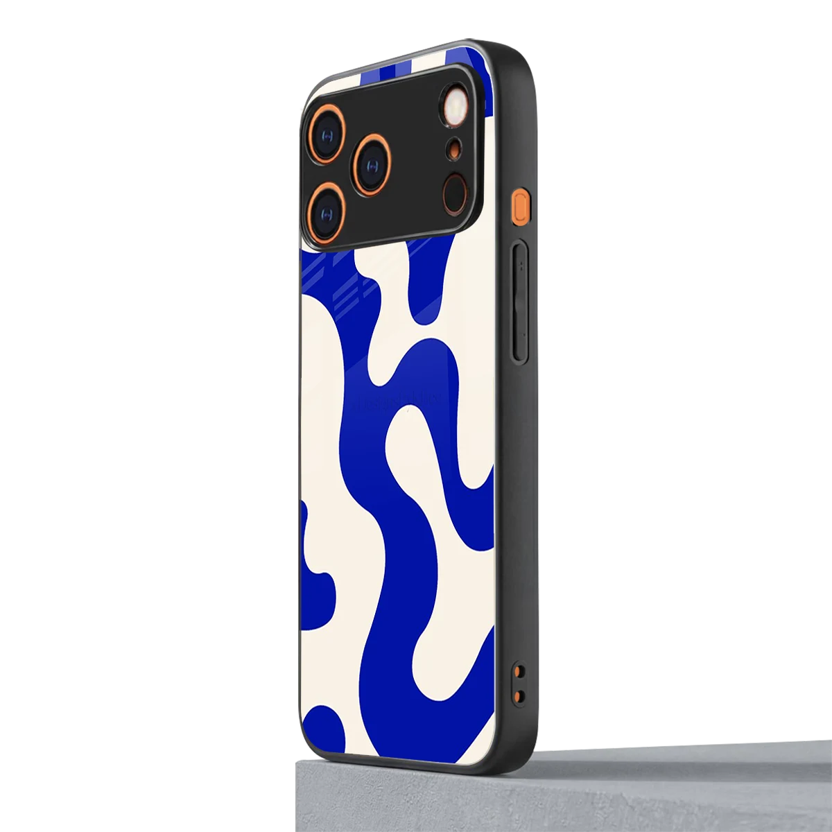 Blue Drift iphone 17 pro max mobile cover | shockproof glass phone case