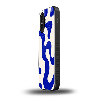 Blue Drift iphone 17 mobile cover | shockproof glass phone case