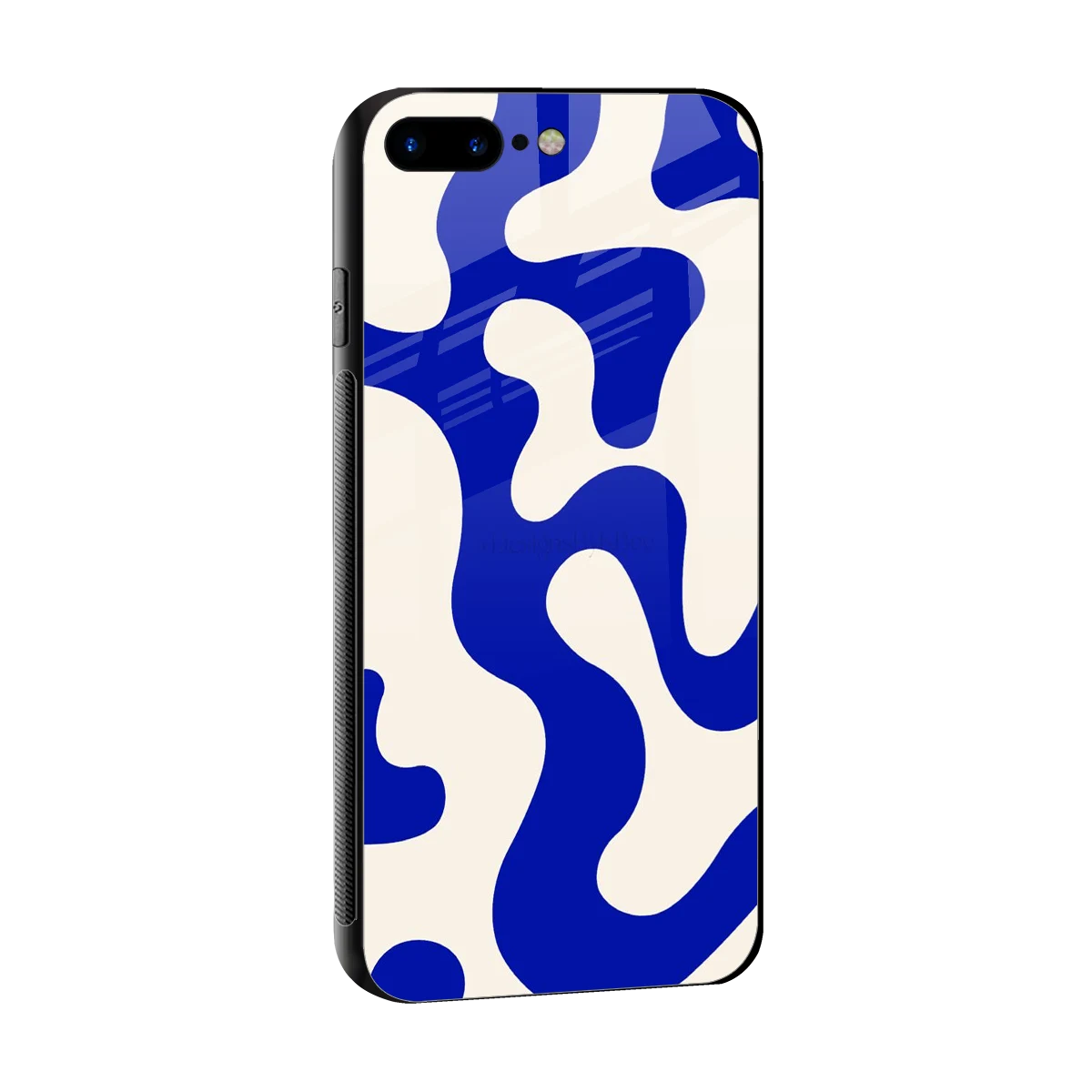 Blue Drift sleek iphone 8 plus cover with tempered glass back and TPU edges