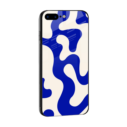 Blue Drift sleek iphone 8 plus cover with tempered glass back and TPU edges