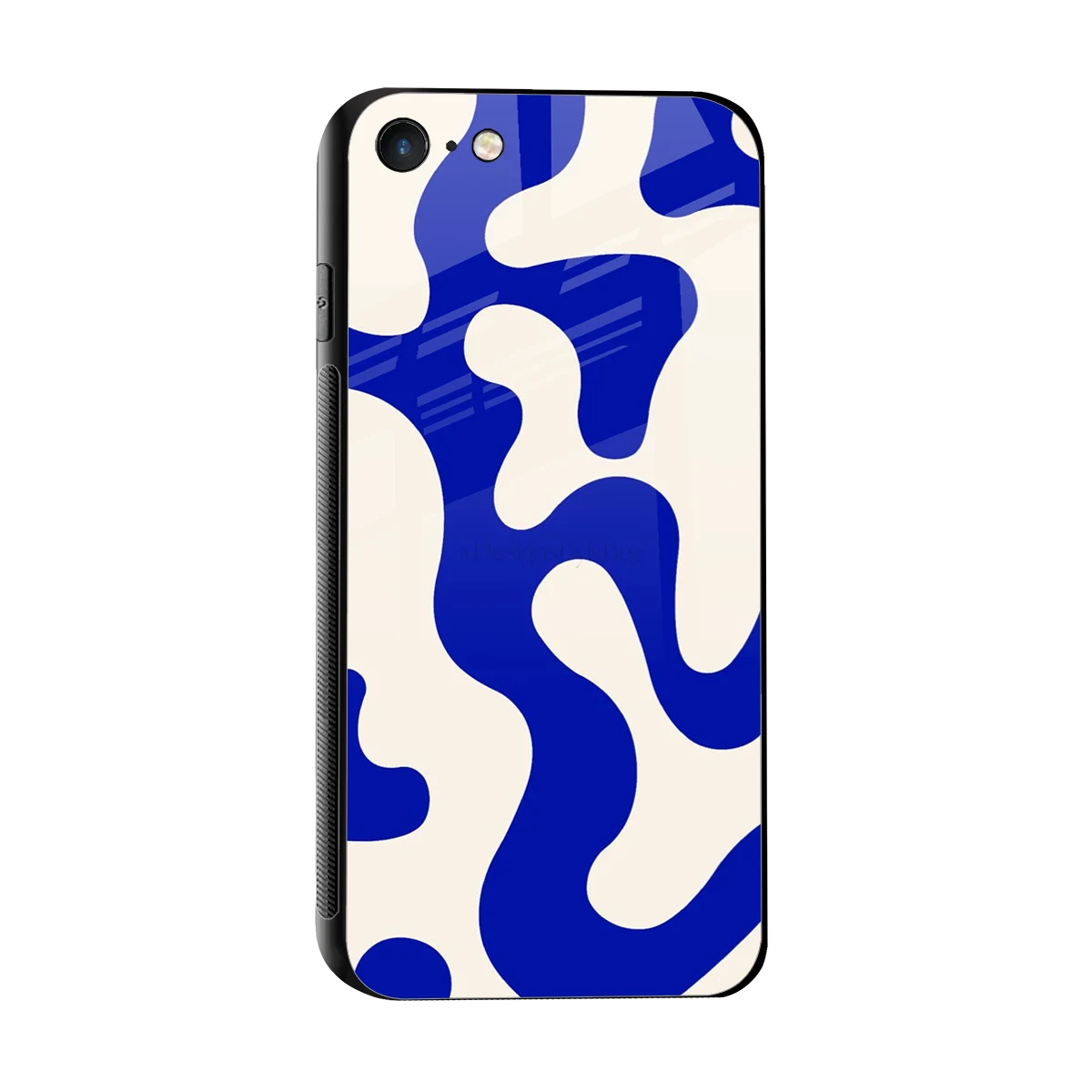 Blue Drift sleek iphone 7 cover with tempered glass back and TPU edges