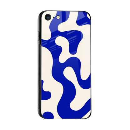 Blue Drift sleek iphone 7 cover with tempered glass back and TPU edges