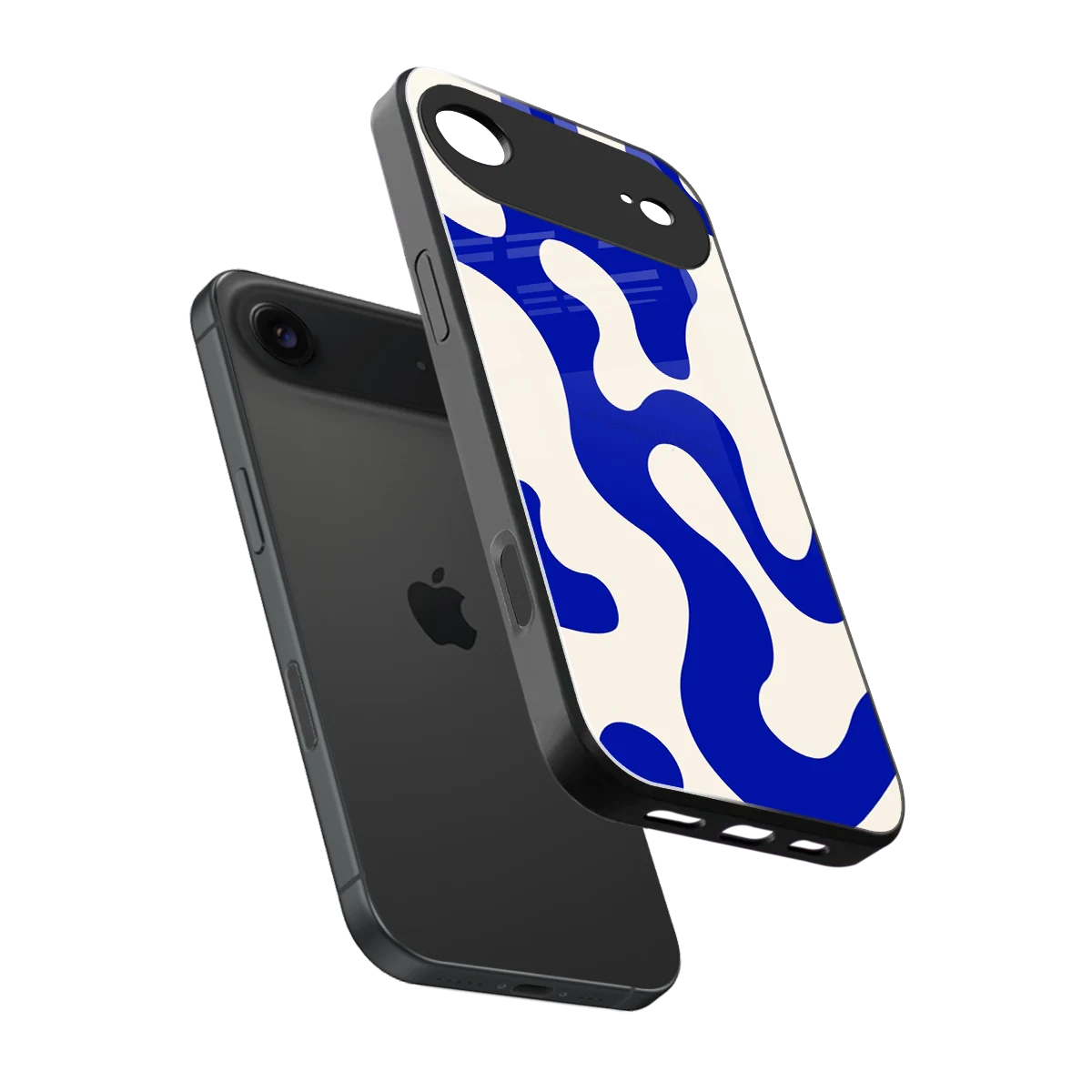 Blue Drift sleek iphone air cover with tempered glass back and TPU edges