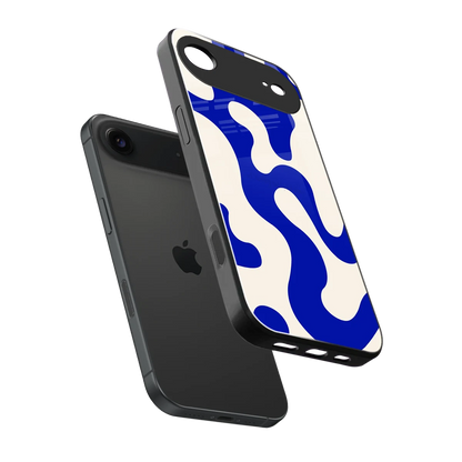 Blue Drift sleek iphone air cover with tempered glass back and TPU edges