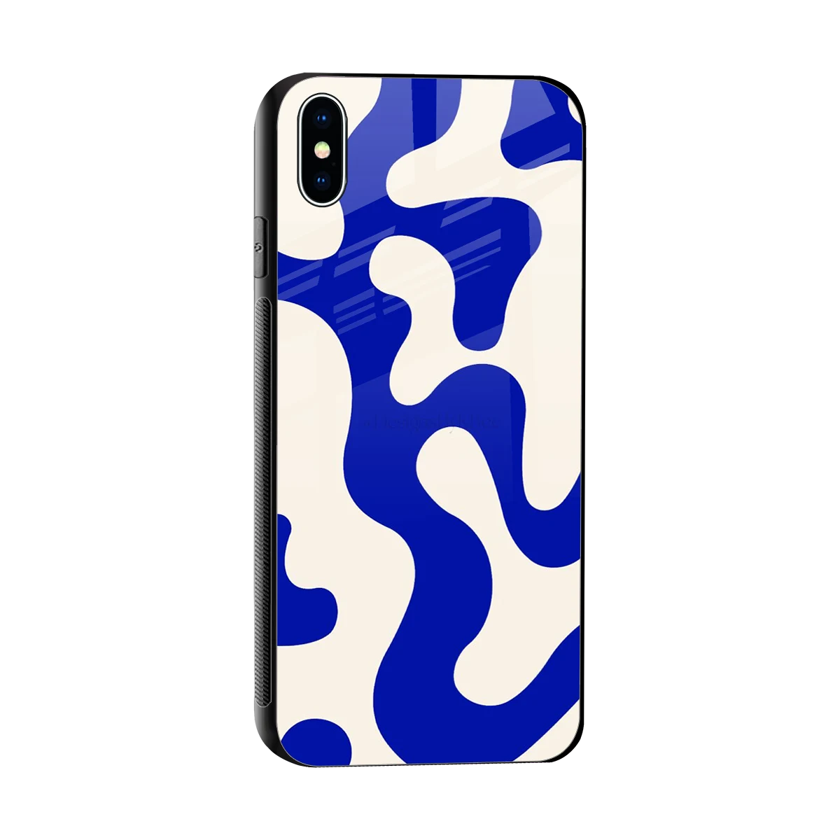 Blue Drift sleek iphone xs max cover with tempered glass back and TPU edges