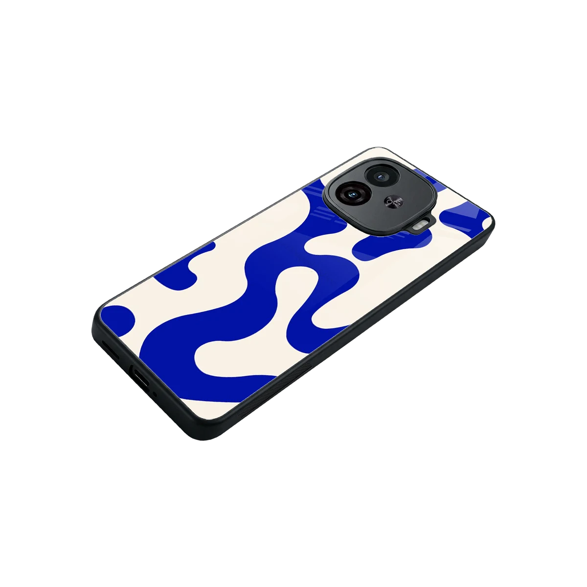 Blue Drift stylish phone case for iqoo neo 10r 5g | glossy glass and slim fit