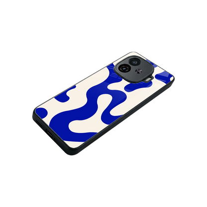 Blue Drift stylish phone case for iqoo neo 10r 5g | glossy glass and slim fit