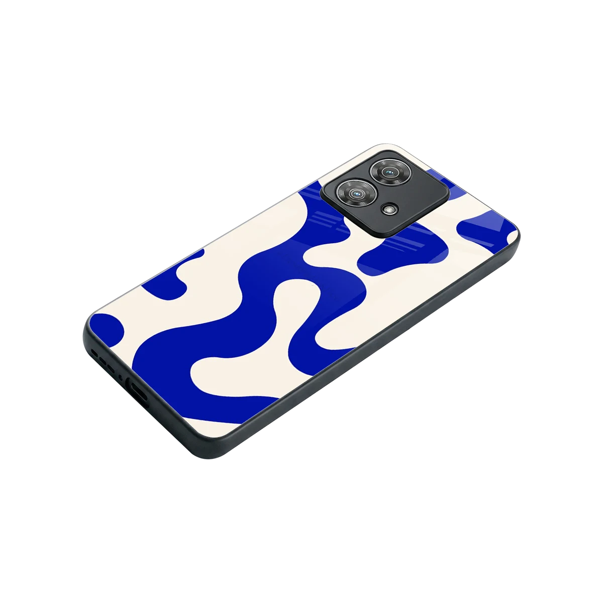 Blue Drift stylish phone case for motorola edge 40 neo 5g | glossy glass and slim fit