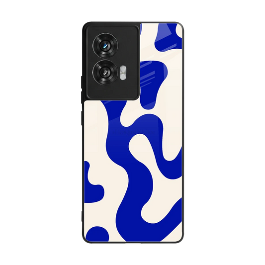 Blue Drift back phone cover | glass case for motorola edge 50 fusion