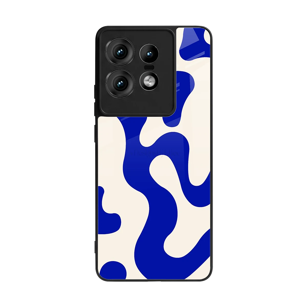 Blue Drift back phone cover | glass case for motorola edge 50 pro