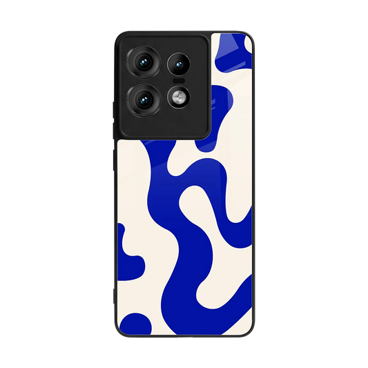 Blue Drift back phone cover | glass case for motorola edge 50 pro