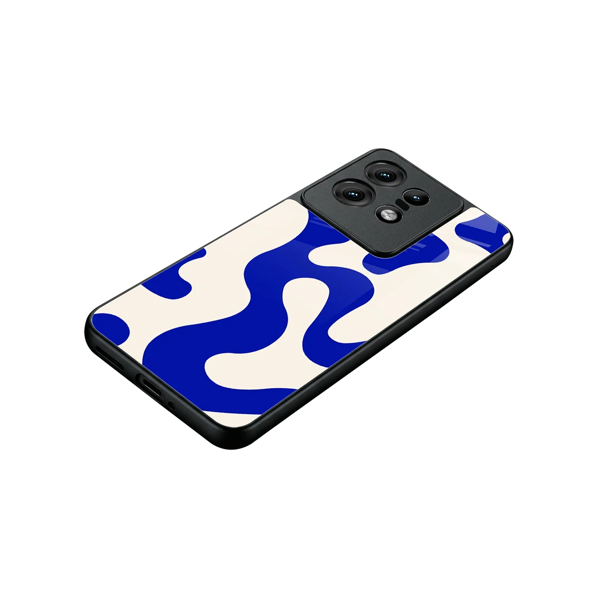 Blue Drift stylish phone case for motorola edge 50 pro | glossy glass and slim fit