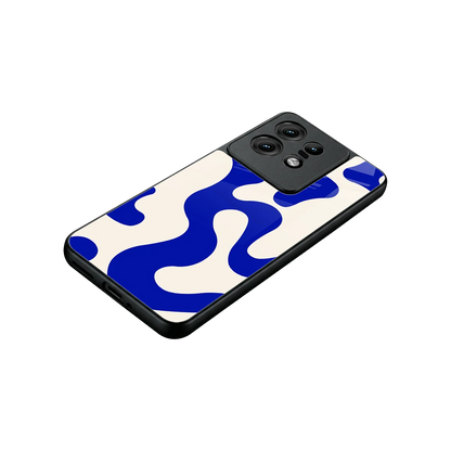 Blue Drift stylish phone case for motorola edge 50 pro | glossy glass and slim fit