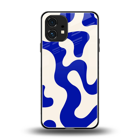 Blue Drift back phone cover | glass case for nothing phone 1