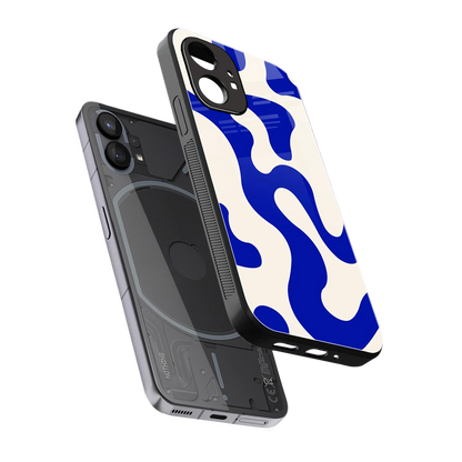 Blue Drift sleek nothing phone 1 cover with tempered glass back and TPU edges