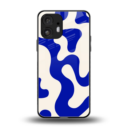 Blue Drift back phone cover | glass case for nothing phone 2