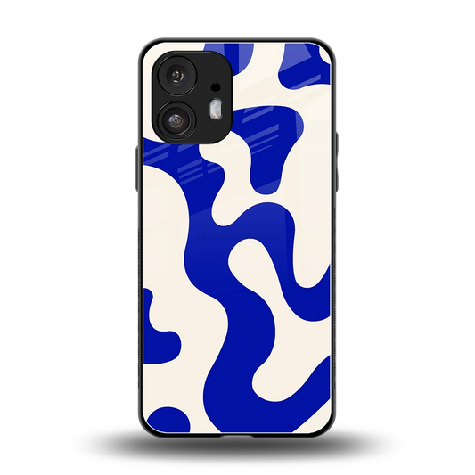Blue Drift back phone cover | glass case for nothing phone 2
