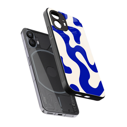 Blue Drift sleek nothing phone 2 cover with tempered glass back and TPU edges