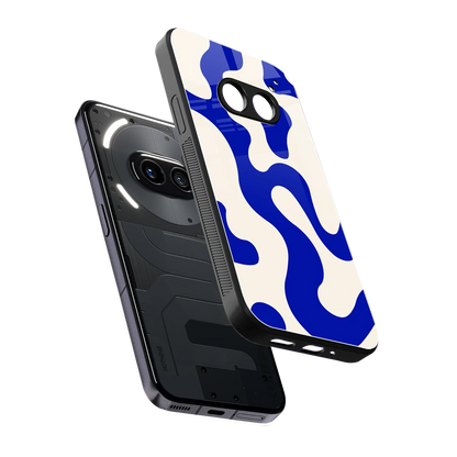 Blue Drift sleek nothing phone 2a cover with tempered glass back and TPU edges