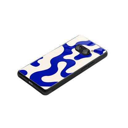 Blue Drift stylish phone case for nothing phone 2a plus | glossy glass and slim fit
