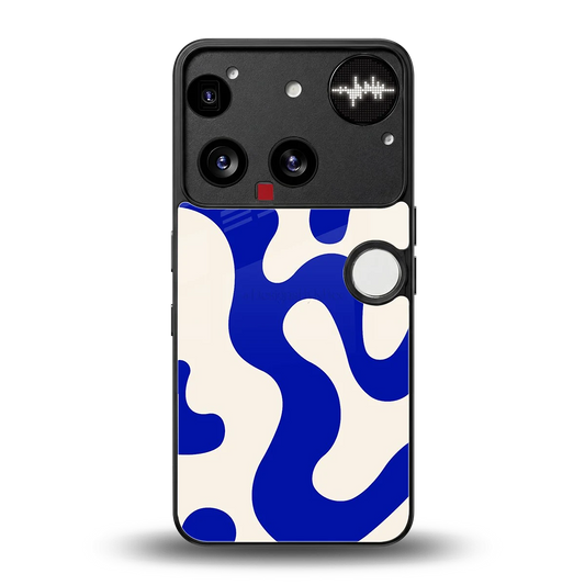 Blue Drift back phone cover | glass case for nothing phone 3
