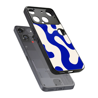 Blue Drift sleek nothing phone 3 cover with tempered glass back and TPU edges