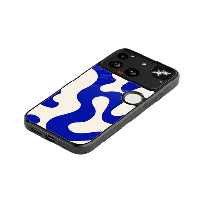 Blue Drift stylish phone case for nothing phone 3 | glossy glass and slim fit