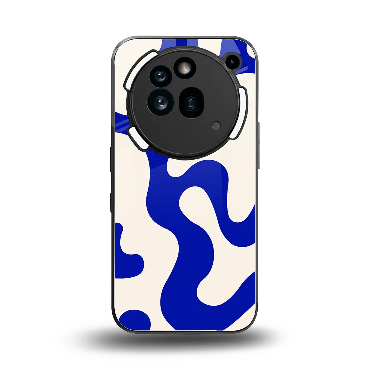 Blue Drift back phone cover | glass case for nothing phone 3a pro
