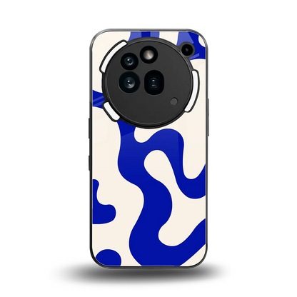 Blue Drift back phone cover | glass case for nothing phone 3a pro