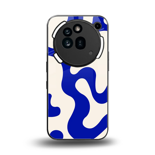 Blue Drift back phone cover | glass case for nothing phone 3a pro