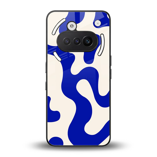 Blue Drift back phone cover | glass case for nothing phone 3a