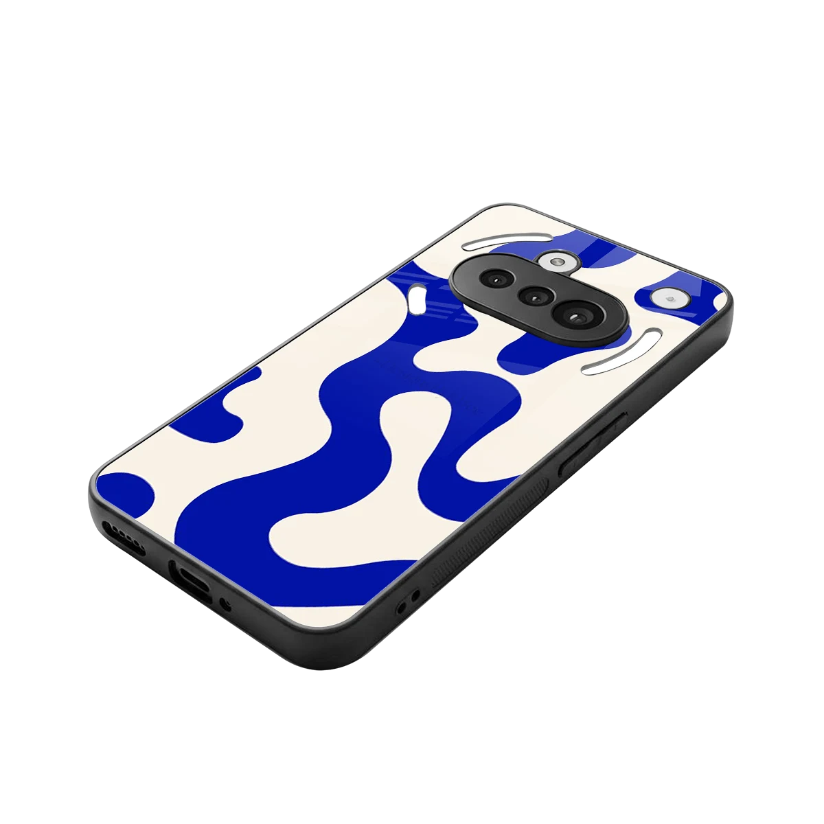 Blue Drift stylish phone case for nothing phone 3a | glossy glass and slim fit