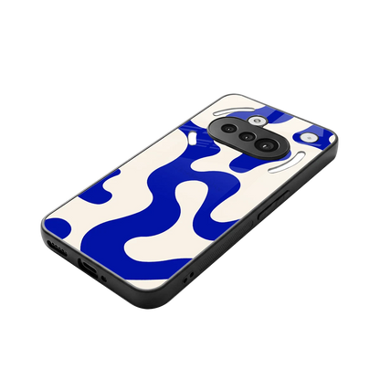 Blue Drift stylish phone case for nothing phone 3a | glossy glass and slim fit