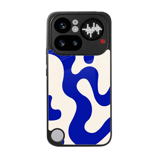 Blue Drift back phone cover | glass case for nothing phone 4a pro