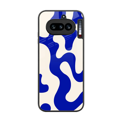 Blue Drift back phone cover | glass case for nothing phone 4a