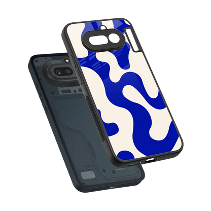 Blue Drift sleek nothing phone 4a cover with tempered glass back and TPU edges
