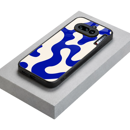 Blue Drift stylish phone case for nothing phone 4a | glossy glass and slim fit