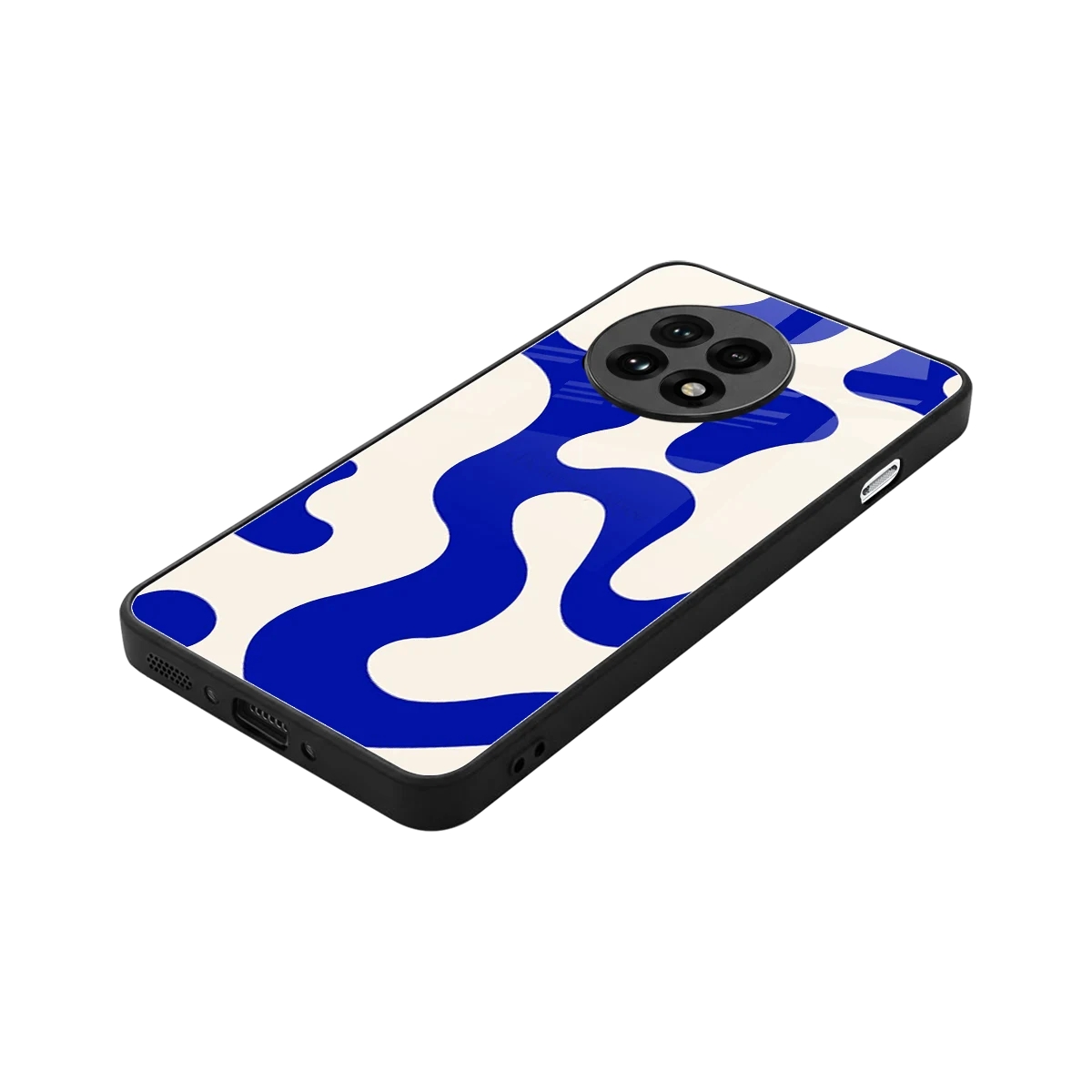 Blue Drift stylish phone case for oneplus 13r | glossy glass and slim fit