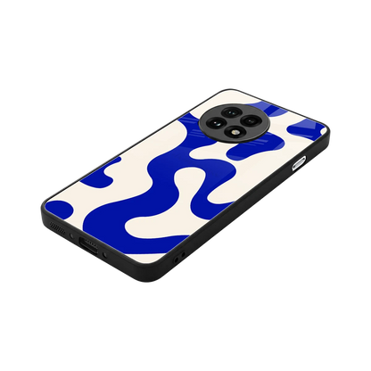Blue Drift stylish phone case for oneplus 13r | glossy glass and slim fit