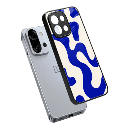 Blue Drift sleek oneplus 13s cover with tempered glass back and TPU edges
