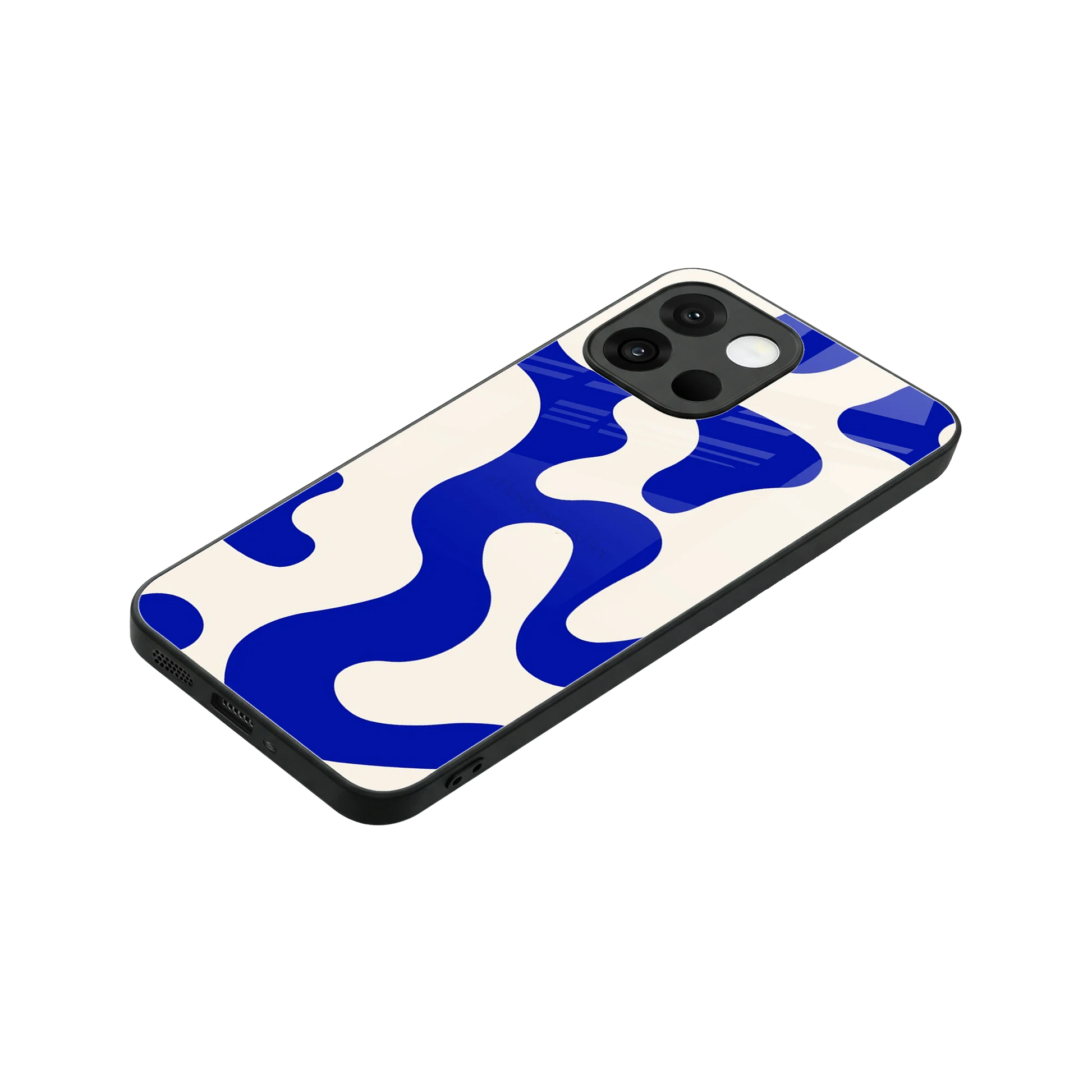 Blue Drift stylish phone case for oneplus 13s | glossy glass and slim fit
