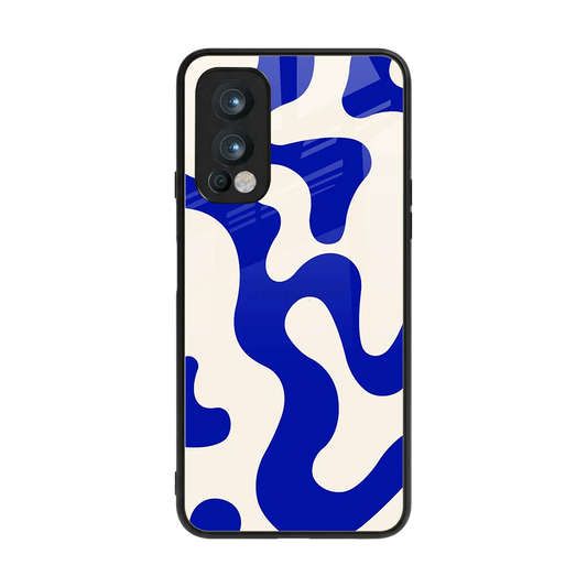 Blue Drift back phone cover | glass case for oneplus nord 2